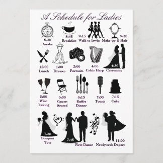 Programme de Mariage pour Demoiselles d'Honneur