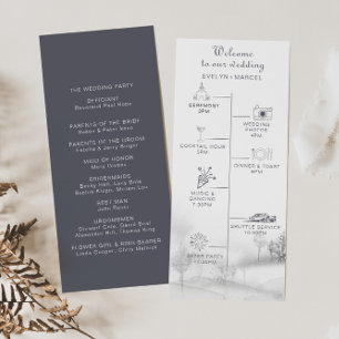 Programme de mariage pour la forêt de montagne d'h