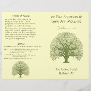Programme de mariage pour le chêne d'olive