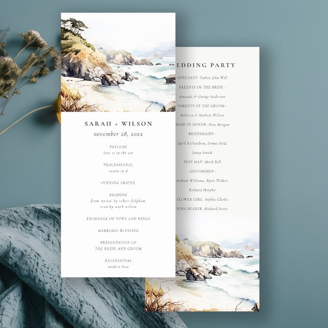 Programme de mariage pour le paysage de Big Sur, C (Créateur téléchargé)