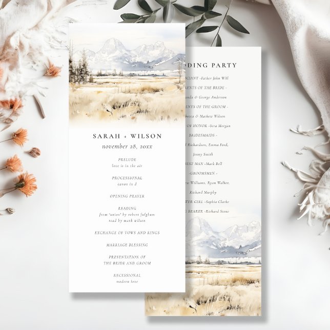 Programme de mariage pour le paysage de Jackson Ho (Créateur téléchargé)
