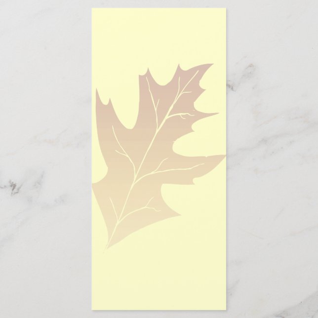 Programme de mariage pour les feuilles de chêne d' (Dos)