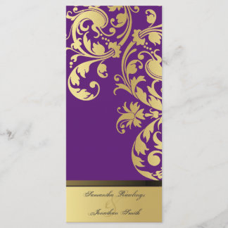 Programme de mariage - Purple & Gold Shimmer Flora