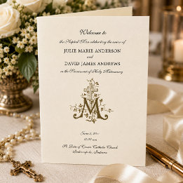 Programme de Mariage Religieux Catholique Élégant