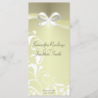 Programme de mariage - Ribbon floral ivoire classi
