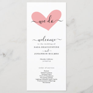 Programme de mariage romantique "nous faisons"