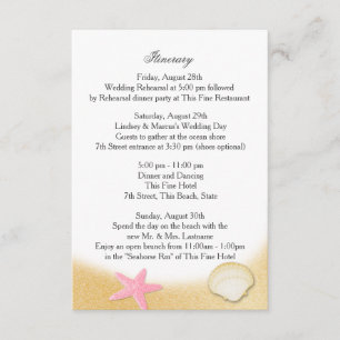 Programme de mariage rose coquillage de Sparkle Be