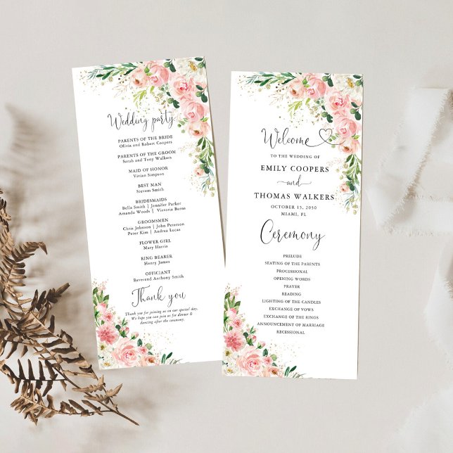 Programme de mariage Roses Roses Roses Roses Rouge (Créateur téléchargé)