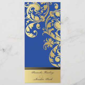 Programme de mariage - Royal Blue & Gold Shimmer F