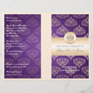 Programme de mariage Royal Crown Purple