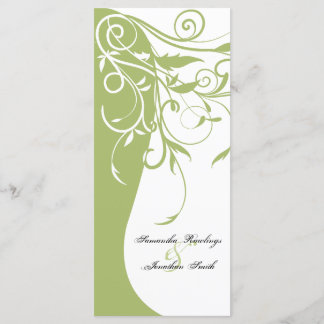 Programme de mariage - Sage Vert Contraste Floral