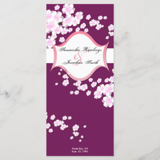 Programme de mariage - Sangria & White Cherry Blos