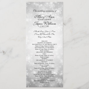 Programme de mariage Silver Winter Wonderland Étin