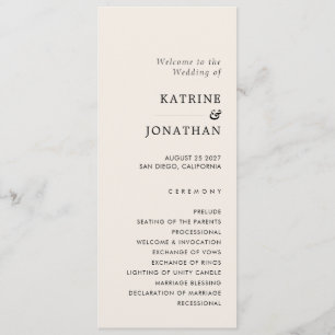 Programme de mariage simple