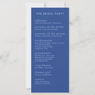 Programme de mariage simple minimaliste moderne