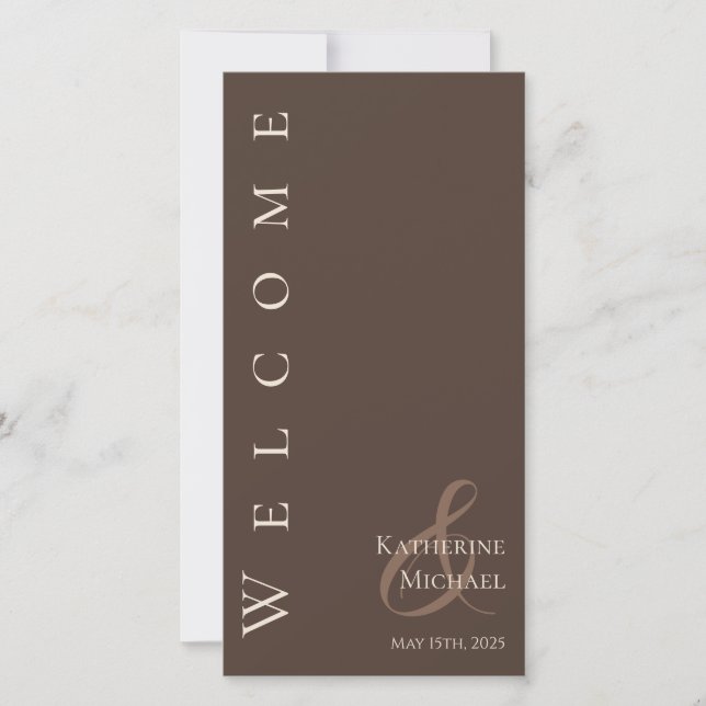 Programme de mariage simple moderne - Pays Brown (Devant)