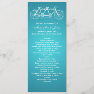 Programme de mariage simple Tandem Vélo Turquoise