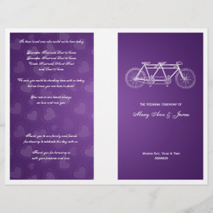 Programme De Mariage Simple Vélo Tandem Purple