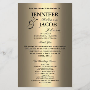 Programme de mariage Soft Shiny Gold Look