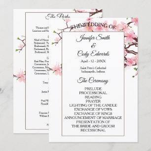 Programme de mariage Spring Cherry Blossoms