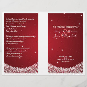 Programme de mariage Star Sparkle Red