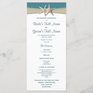 Programme de mariage Starfish et Burlap Beach