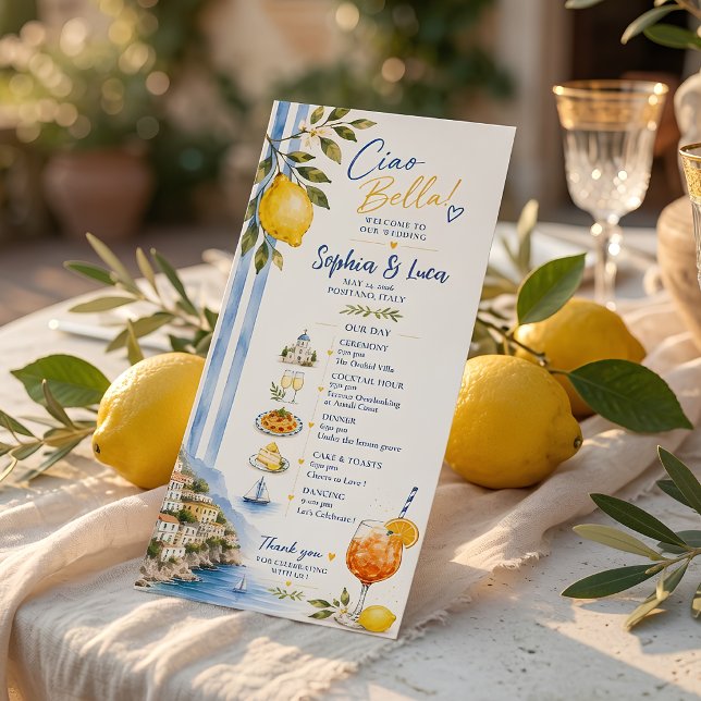 Programme de mariage sur la côte amalfitaine au ci (Créateur téléchargé)