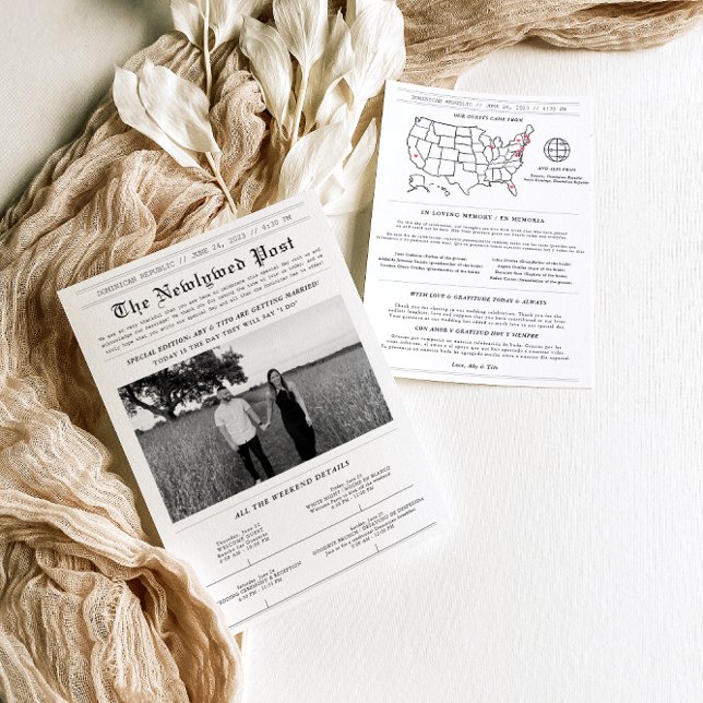 Programme de mariage sur le modèle d'un journal mo (Créateur téléchargé)