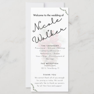 Programme de mariage sur le thème de Noël personna