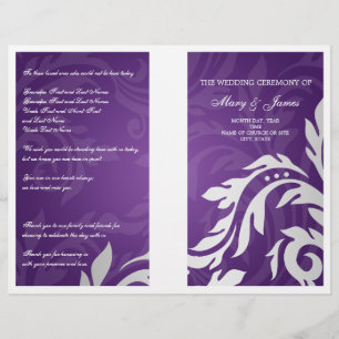 Programme de mariage Tourbillonnant Flourish Purpl