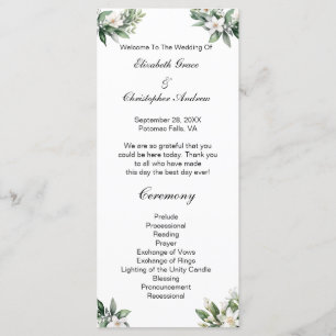 Programme de mariage traditionnel à la verdure flo