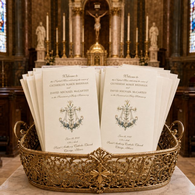 Programme de mariage traditionnel latin au monogra (Créateur téléchargé)