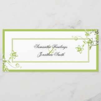 Programme de mariage - Vert & Blanc Delicate Flora