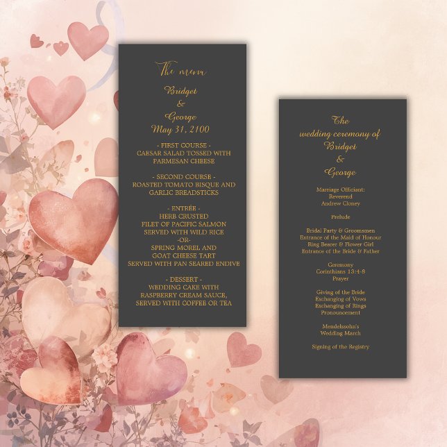 programme de mariage vintage déco noir onyx (Créateur téléchargé)
