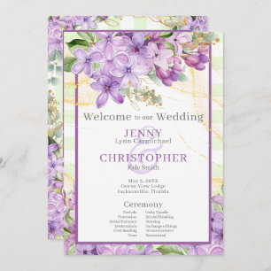 Programme de mariage violet Lilac