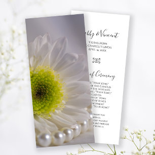 Programme de mariage White Daisy and Pearls
