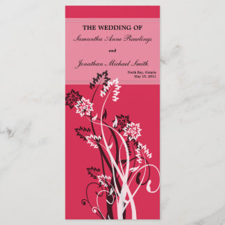 Programme de mariages floraux rouges profonds