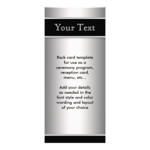 Programme de menu argent et noir