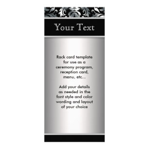 Programme de menu noir et argent