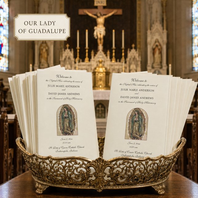 Programme de messe de mariage catholique de Guadal (Créateur téléchargé)