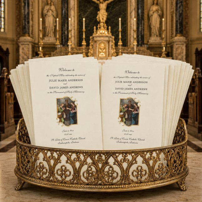 Programme de messe de mariage catholique tradition (Créateur téléchargé)