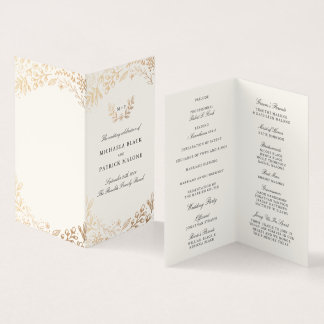 Programme de mini-mariage Fleurs de récolte