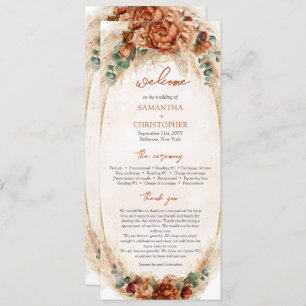 Programme de pampas bordeaux de fleurs de Terracot