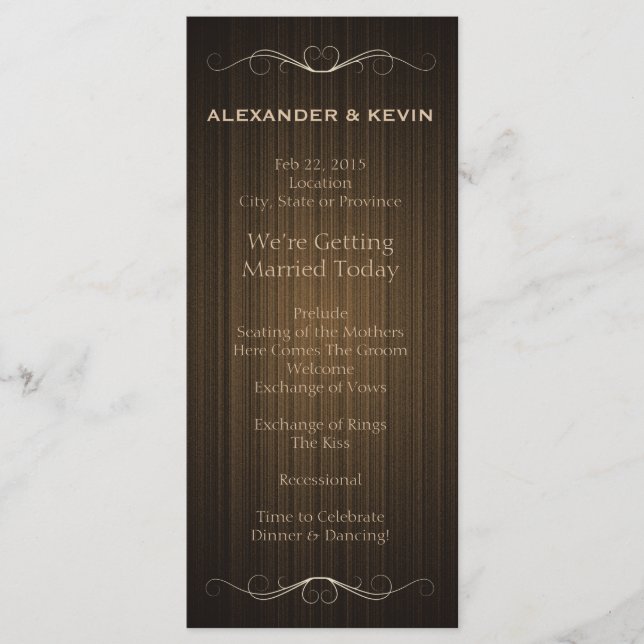 Programme de pays Mariage Gay-Deux Chambres (Devant)