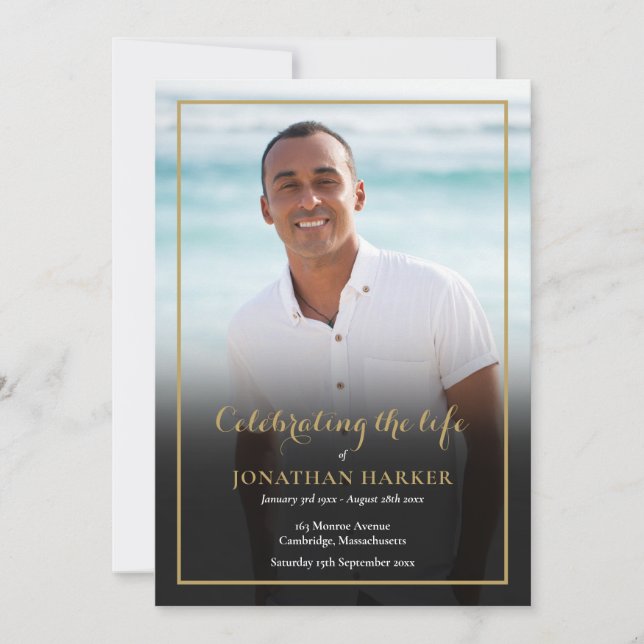 Programme de photo commémorative funéraire Ordre d (Devant)