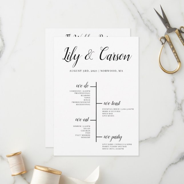 Programme de planning de mariage Meilleur Jour de  (Devant/Arrière en situation)