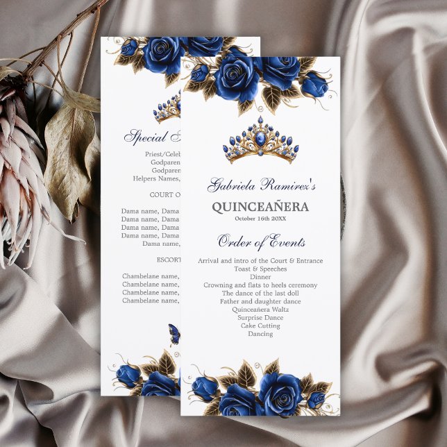 Programme de Quinceañera Roses Couronne de Tiara D (Créateur téléchargé)