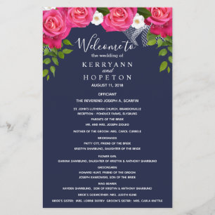 Programme de rose rose rose et bleu de minuit