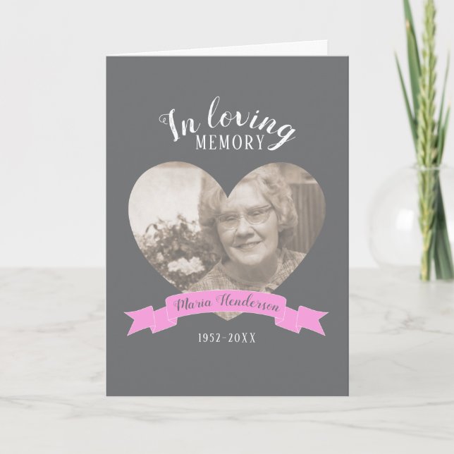 Programme de ruban rose photo du service commémora (Devant)