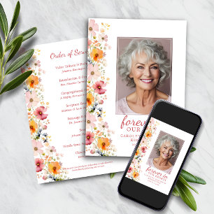 Programme de service commémoratif Fleur sauvage d'